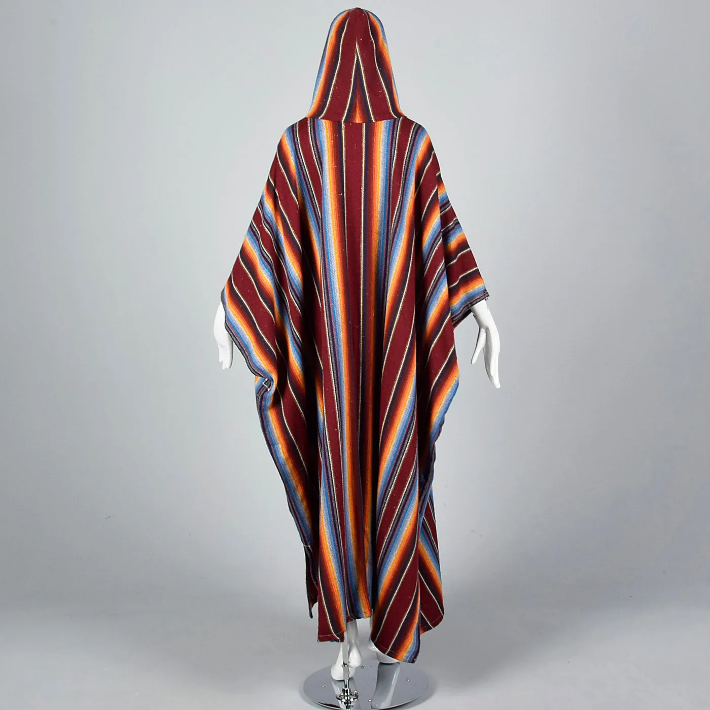 1970s Hooded Blanket Poncho