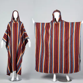 1970s Hooded Blanket Poncho