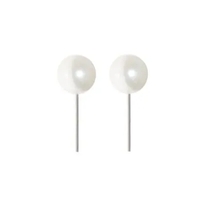 3-Pack: 8 MM Faux Pearl Stud Earrings