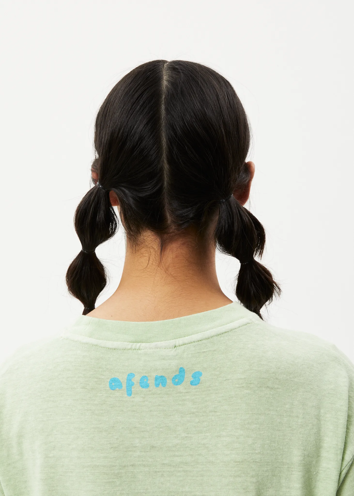 AFENDS Womens Bouquet Slay - Oversized Graphic T-Shirt - Worn Pistachio
