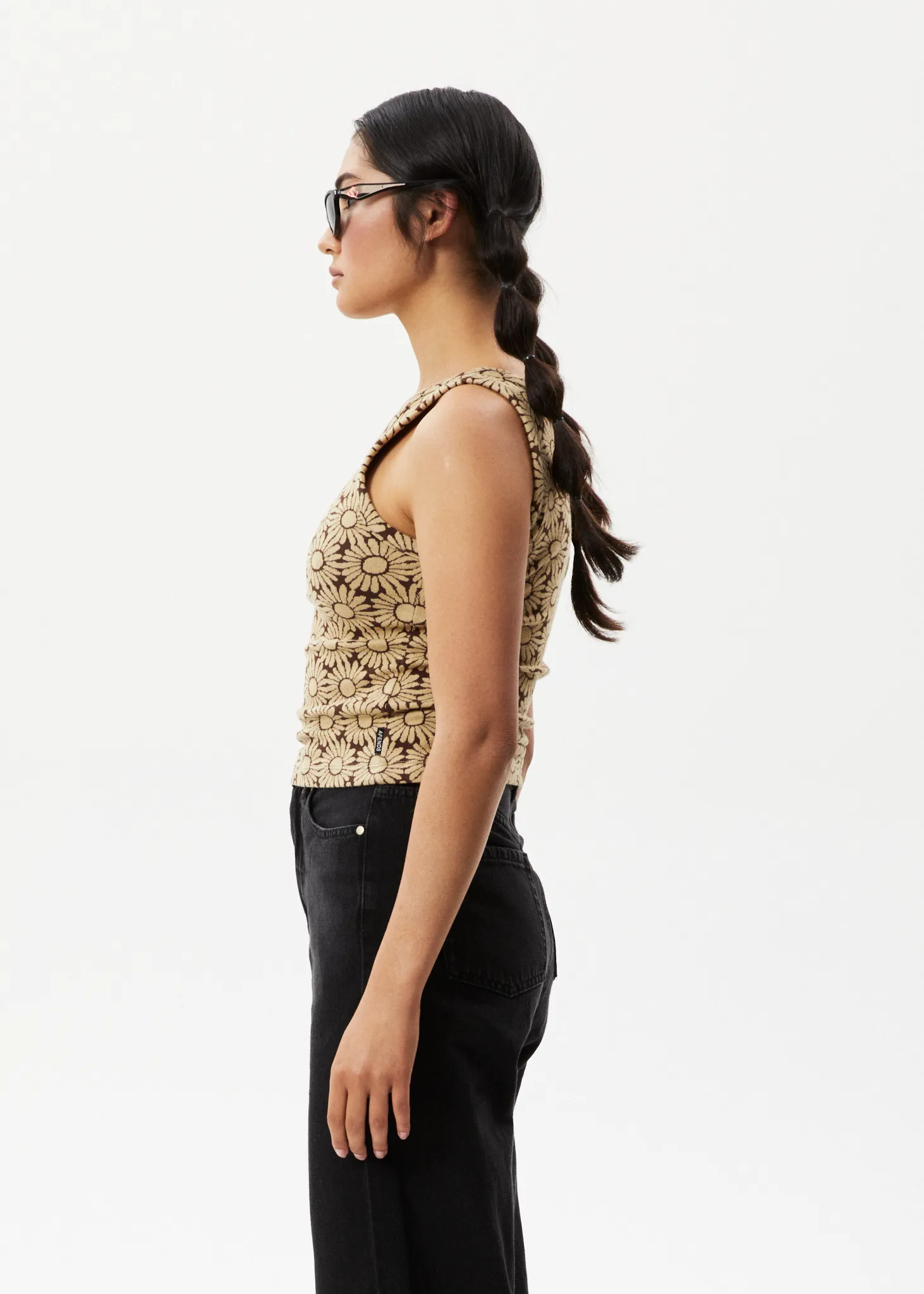 AFENDS Womens Daisy - One Shoulder Top - Toffee