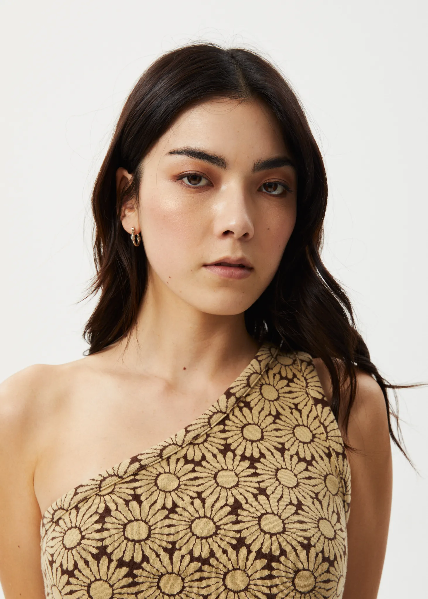 AFENDS Womens Daisy - One Shoulder Top - Toffee