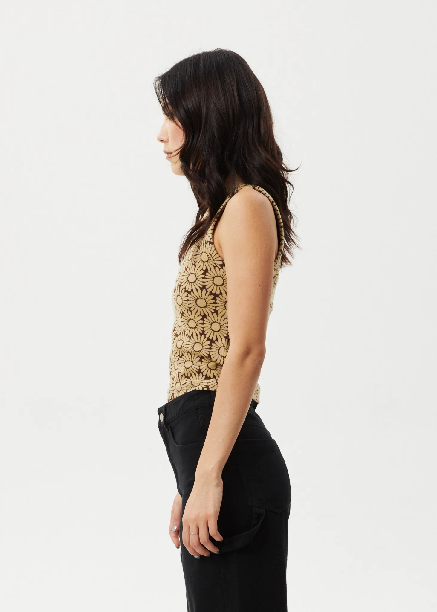 AFENDS Womens Daisy - One Shoulder Top - Toffee