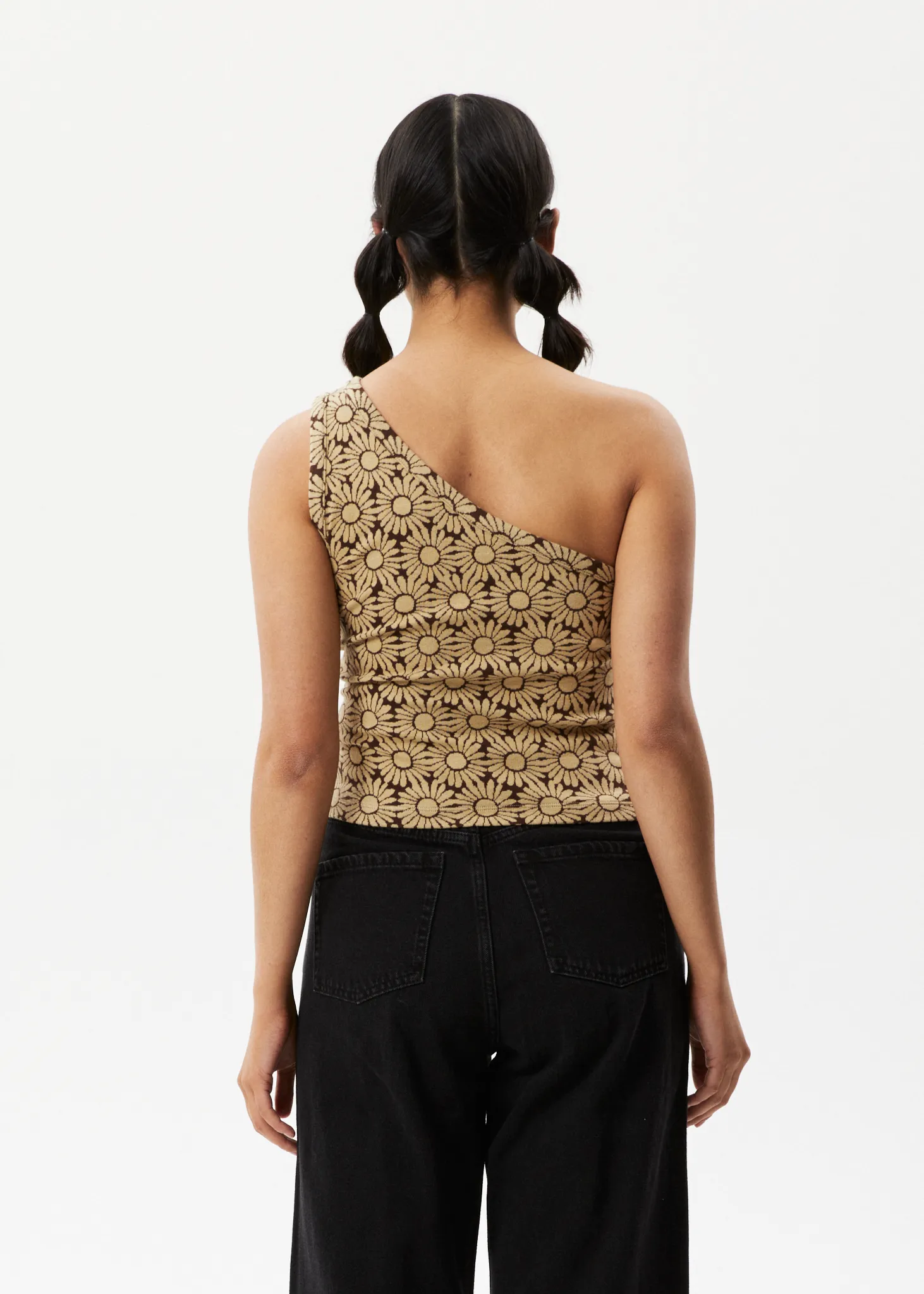 AFENDS Womens Daisy - One Shoulder Top - Toffee