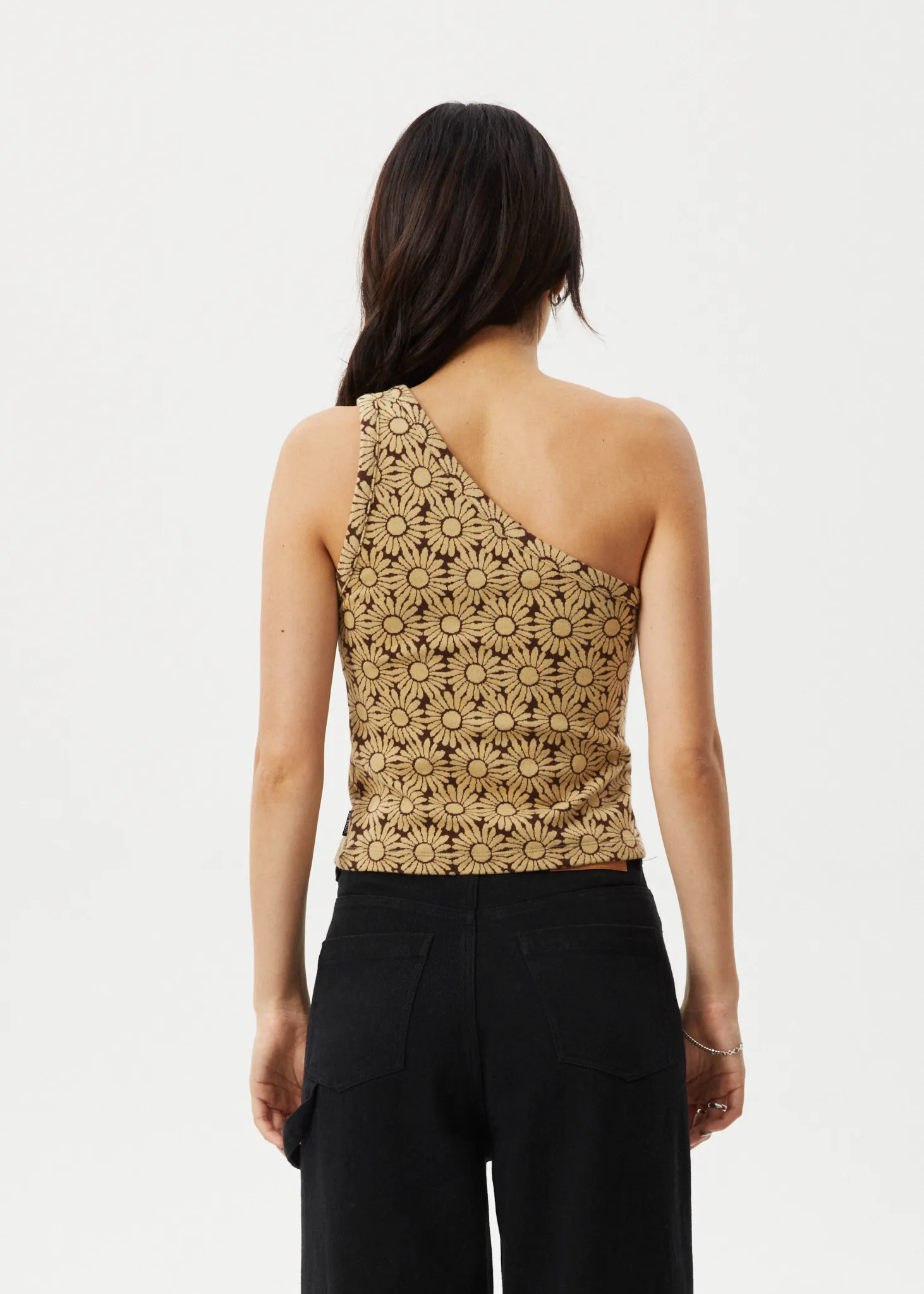 AFENDS Womens Daisy - One Shoulder Top - Toffee