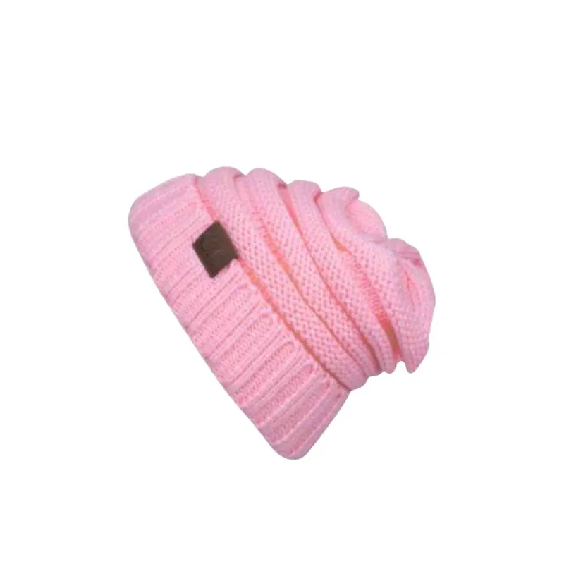 CC Beanie Knitted Wool Cap Slouchy Hat
