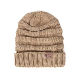 CC Beanie Knitted Wool Cap Slouchy Hat