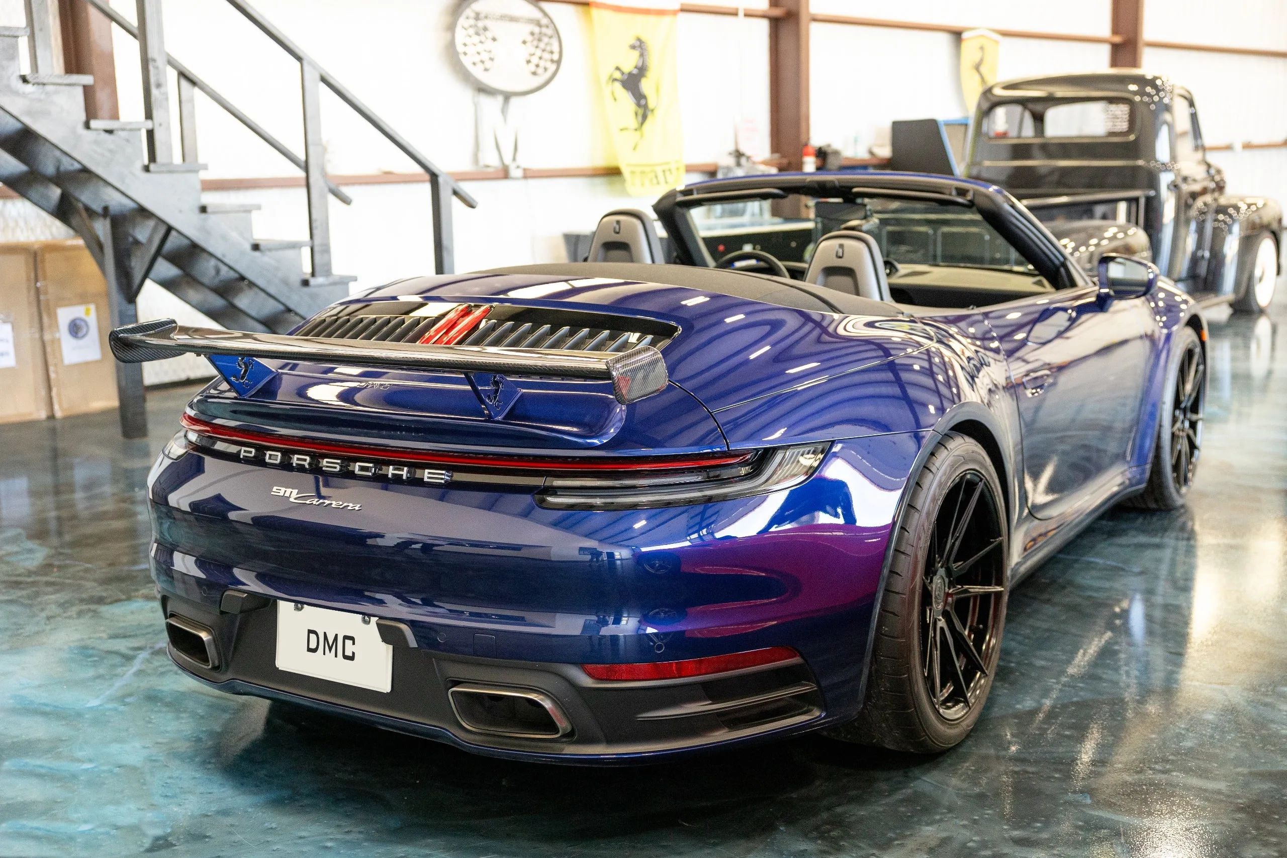DMC Porsche 992 Aero Kit: Carbon Fiber Rear Wing Spoiler for the 911 Carrera Cabriolet