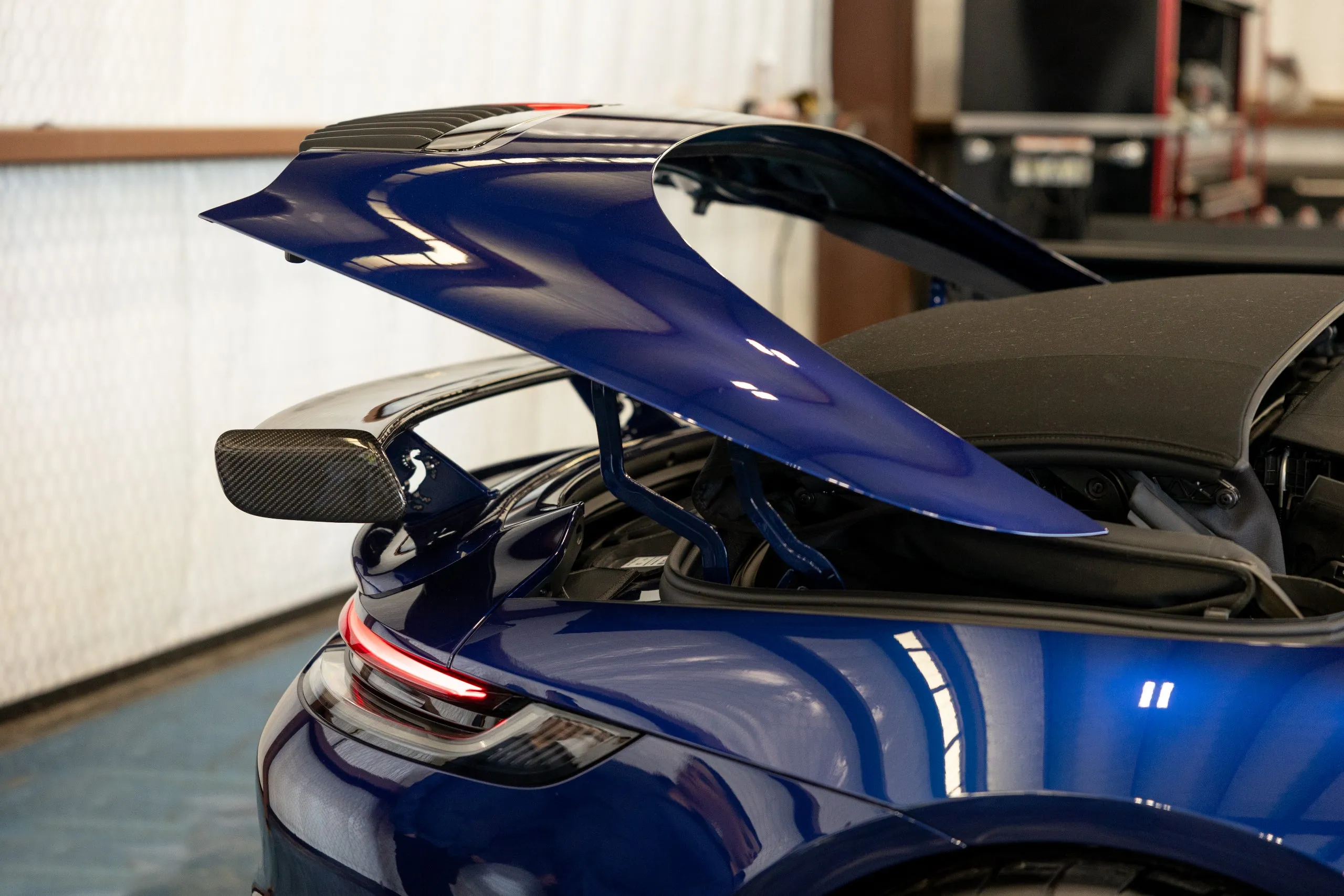 DMC Porsche 992 Aero Kit: Carbon Fiber Rear Wing Spoiler for the 911 Carrera Cabriolet