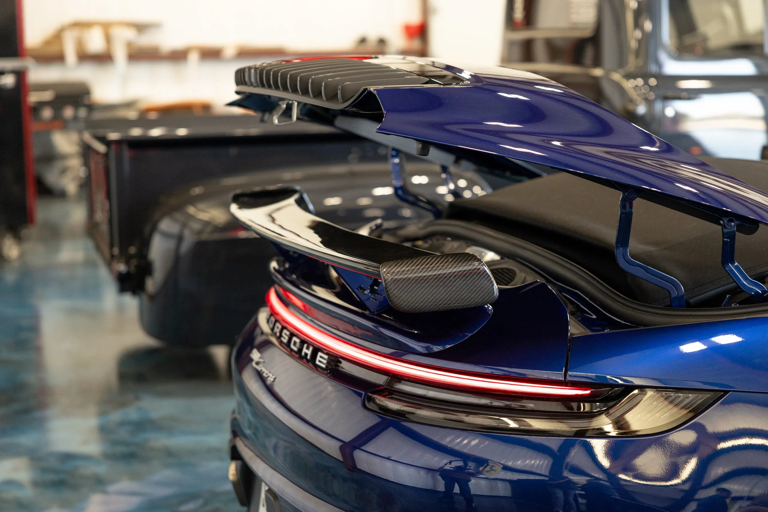 DMC Porsche 992 Aero Kit: Carbon Fiber Rear Wing Spoiler for the 911 Carrera Cabriolet