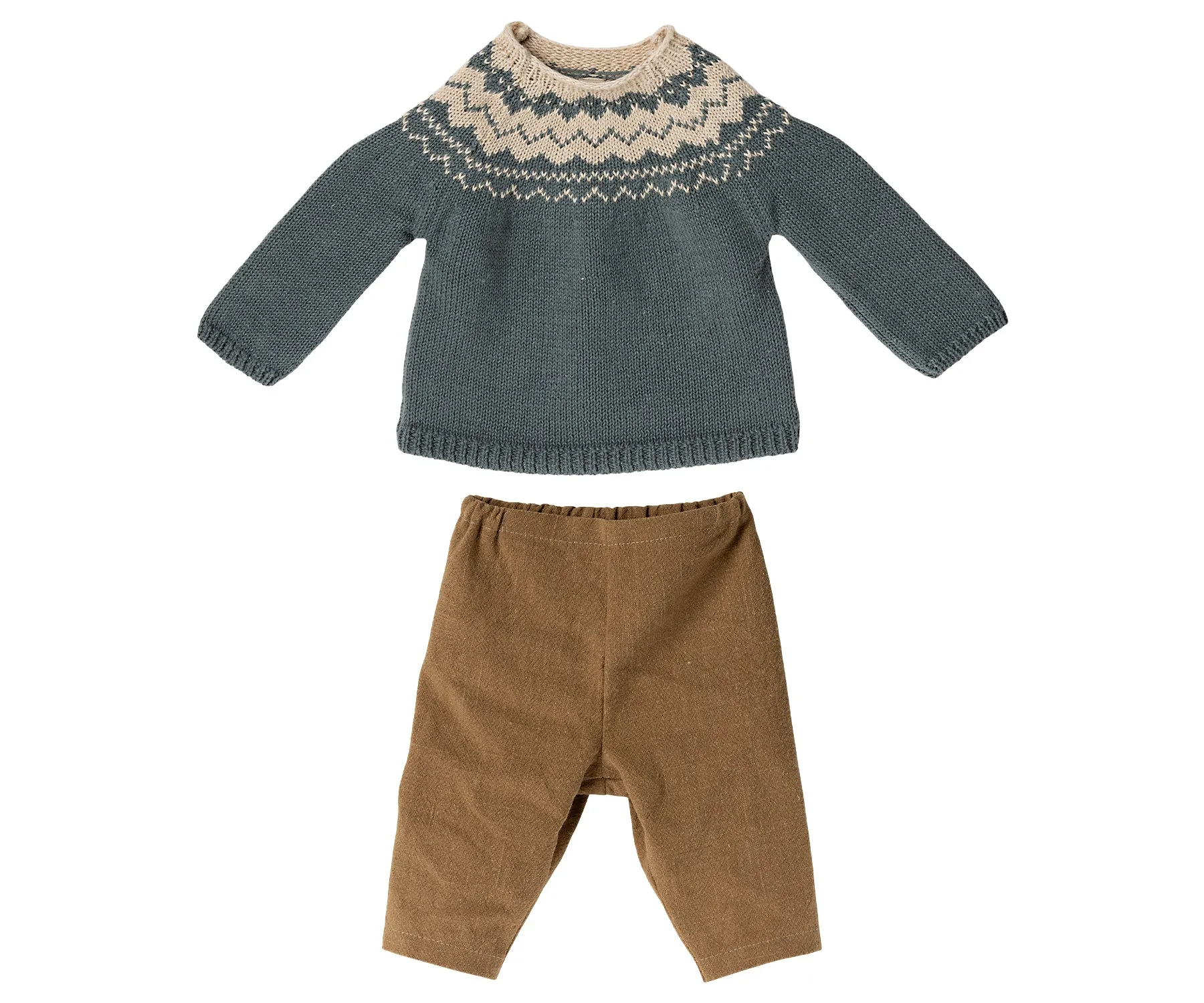 Maileg Rabbit in Pants & Knitted Sweater – Size 5