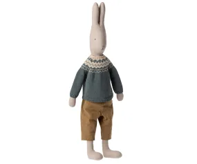 Maileg Rabbit in Pants & Knitted Sweater – Size 5