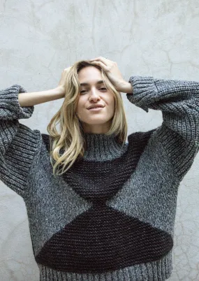 Nadia Sweater, Black/Brown