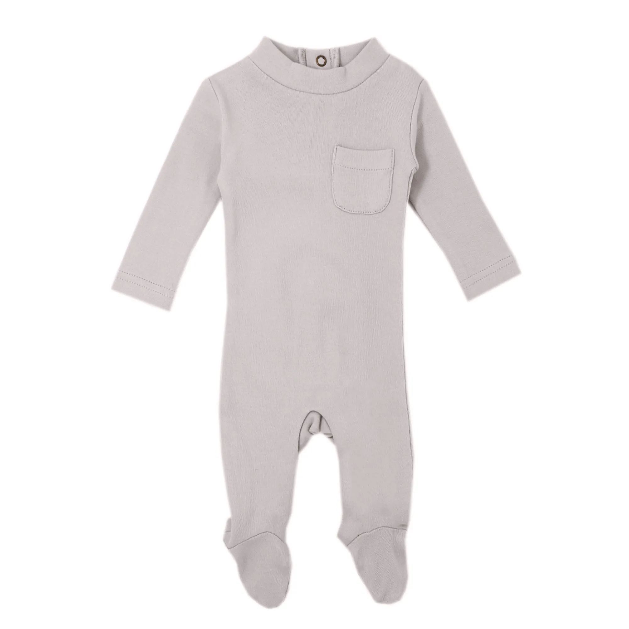 Organic Mock-Neck Footie