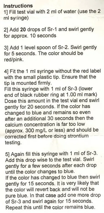 SALIFERT Strontium Profi Test kit for saltwater (Sr)