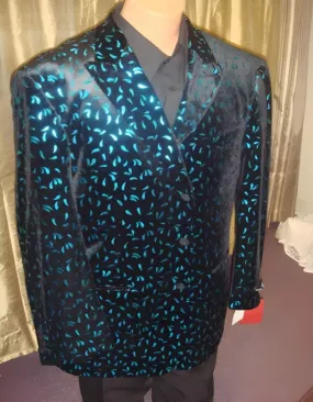 Velvet Dark color black/turquoise ~ Light Blue Stage Party Best Cheap Blazer Suit Jacket For Men Affordable Sport Coats Sale